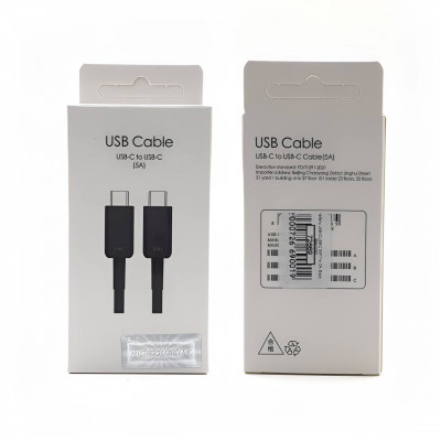Кабель USB-C/USB-C SM 1м, 5A, Black (качество 110 cooper, Без лого)