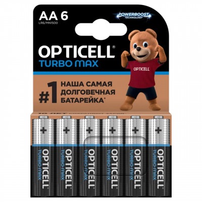 Батарейка OPTICELL TURBO MAX LR6 BL6 (6/72)