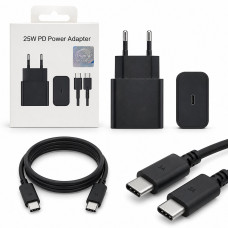 СЗУ-USB-C (Type-C)-Type-C SMG T2510 PD25W=25W, 5A, 1м, Black (без лого, наклейка Original)
