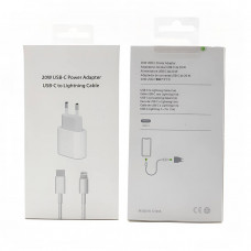 СЗУ-USB-C (Type-C)-Lightning IP  20W=20W, кабель 1м, White (AA 110 cooper)