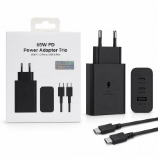 СЗУ-USB-2USB-C (Type-C)-Type-C SM T6530 1м, PD65W(=40W), Black