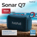 Портативная колонка FaizFull Sonar Q7 Blue 15W IPX5 BT5.4. TWS, IPX5, MicroSD, USB-флеш. Емкость аккумулятора 1200 мАч. Время зарядки: 2,5 часа. Время работы: 2 часа. Расстояние 10м. Вход питания Type-C. FM-радио.