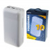 Внешний аккумулятор 30000 mAh Perfeo (Вход Micro usb 5В/2.1A+Type-C5В/2.1A/Выход USB1/USB2 5В/2.1A), White. Энергоемкость 30000 мАч (111 Втч). Максимальная мощность выход: 10W.