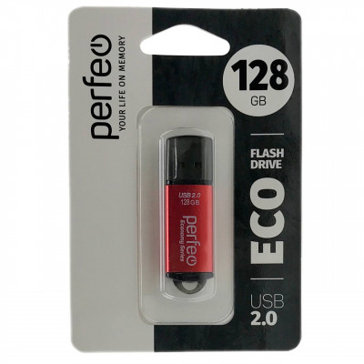 USB флеш-диск 128GB Perfeo E01 Red economy series