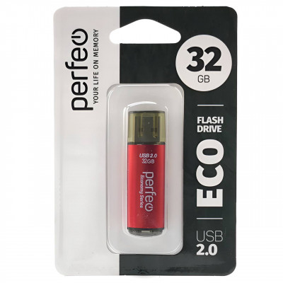 USB флеш-диск 32GB  Perfeo E04 Red economy series