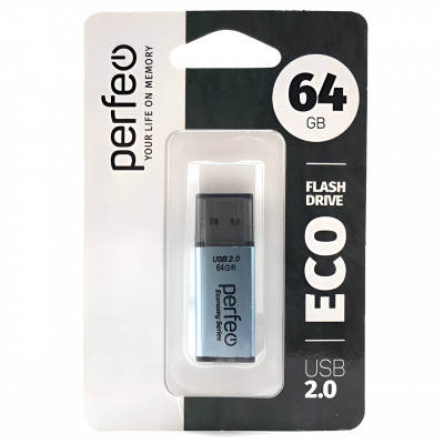 USB флеш-диск  64GB Perfeo E03 Blue economy series