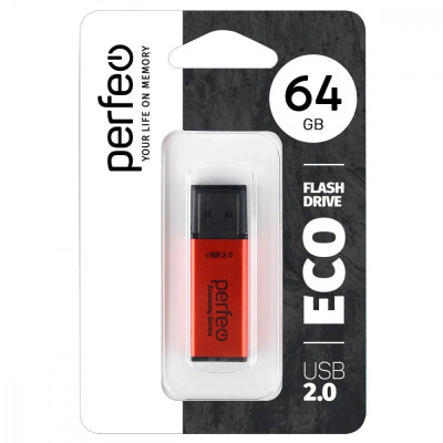 USB флеш-диск 64GB Perfeo E03 Red economy series