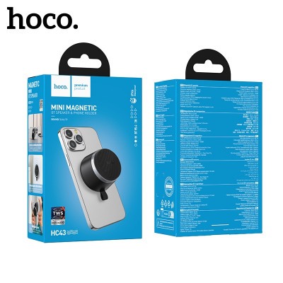 Портативная колонка HOCO HC43 Black+ подставка для телефона. АКЦИЯ! кратно  3 шт! Емкость аккумулятора: 500mAh. Время зарядки: 1.5 часа. Время прослушивания музыки 3 часа, 2.5 часа использование для мрбильных звонков. Динамик: 40мм, 3W. Поддержка Bluetoot