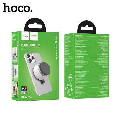 Портативная колонка+ подставка для телефона HOCO HC43 White. АКЦИЯ! кратно  3 шт! Емкость аккумулятора: 500mAh. Время зарядки: 1.5 часа. Время прослушивания музыки 3 часа, 2.5 часа использование для мрбильных звонков. Динамик: 40мм, 3W. Поддержка Bluetoot