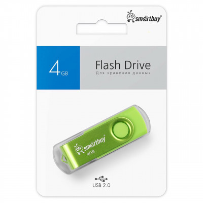 USB флеш-диск 4Gb Smartbuy Twist Acid Green (SB004GB2TWAG)