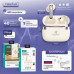 Гарнитура вакуумная Bluetooth FaizFull FAIZ 200 Gold ENC+ANC (BT5.4+EDR, 3 микрофона, время звучания/разговора 7ч, акб наушников 40 мАч, акб кейса 400 мАч, время зарядки 1,5ч)