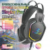 Гарнитура проводная полноразмерная FAIZFULL FB52 Black игровая Strike Pro(интерфейс USB, сопрот. 32 Ом, чувствит. 100 дБ, част.диапазон 20 Гц-20 кГц, HD микрофон всенаправленный Ф 6.0х 5 мм, чувствительность микрофона 42 дБ, RGB, кабель 1,8м, мощность 10-