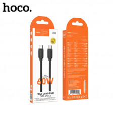 Кабель USB-C/USB-C HOCO X115 1м, 3A, 60W, ПВХ, Black