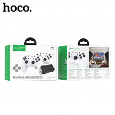 Игровой набор HOCO GA31 Collection + два беспроводных геймпада ( Размер контроллера: 160х110х60 мм, вес: 130 г; Стандартная карта памяти 64 ГБ, встроенная 20000 игр, Два контроллера и встроенная игровая коробка для игр (требуется монитор/телевизор с HDMI-