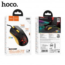 Мышь проводная игровая HOCO GM51 Sky luminous (Материал: ABS+PC, Размер: 122х68х40 мм; Вес: 82 г; Длина провода: 1,5 м, Производитель: Ernst; Чип: A603EP, 
Значение DPI: 1200/1800/2400/3600 (совпадает со значением CPI), Количество кнопок: 6)