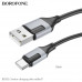 Кабель Lightning BOROFONE BX101 1м, 2,4A, TPE, Black АКЦИЯ!! кратно 10 шт