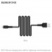 Кабель Lightning BOROFONE BX30 1м, 2,4A, силикон + TPE, Black АКЦИЯ!! кратно 20 шт