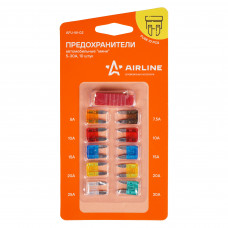Набор флажковых предохранителейAirline MINI набор из 10шт.(5А,7.5А,10А,15А,20А,25А,30А) блистер