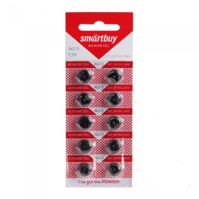 Батарейка Smartbuy AG13 BL-10 АКЦИЯ! кратно 100 шт!