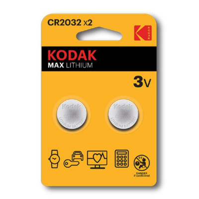 Батарейка KODAK CR2032 BL2 MAX LITHIUM АКЦИЯ!!! Кратно 20 шт!