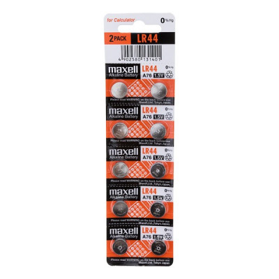 Батарейка MAXELL LR44 (AG13, 357, A76) BL-10 АКЦИЯ!!! Кратно 100 шт!