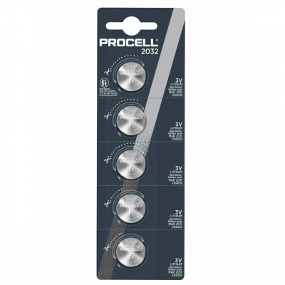 Батарейка DURACELL PROCELL CR2032 BL5  АКЦИЯ!!! Кратно 50 шт!