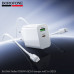 СЗУ-USB-USB-C BOROFONE BA108A 30W+18W, 3A, White