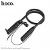 Гарнитура Bluetooth для спорта вакуумная HOCO ES62 Plus Black. Емкость аккумулятора: 800 мАч; зарядка около 2,5 часов. Время использования: 150 часов; Время ожидания: 1200 часов. Общая длина гарнитуры 96см; вес: 50г. Поддержка воспроизведения Bluetooth, T