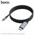 Переходник Hoco UA43 Type-C to HDTV HD  (алюминиевый сплав + TPE + нейлон, длина кабеля: 1,8 м; интерфейс: штекер Type-C к штекеру HDTV, разрешение: 4K 30 Гц)