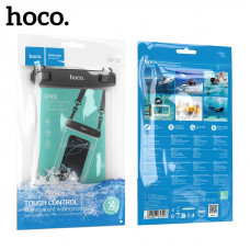 Чехол водонепроницаемый HOCO HX52  Black(Материал: ABS+PVC, размер: 222х125х21 мм; Вес: 50 г, область применения: 7,2 дюйма, пластиковая застежка со встроенным шнурком для подвешивания, водонепроницаемость IP68)