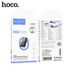 OTG переходник USB(AF)-Lightning(AM)+Type-C(AM) HOCO UA36E, Black АКЦИЯ!!! Кратно 3 шт!