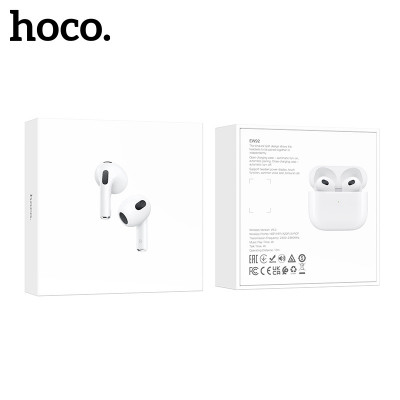 Гарнитура вкладыши Bluetooth HOCO EW92 White. АКЦИЯ!!! Кратно 5 шт!