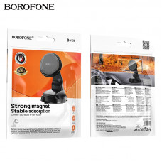 Держатель телефона магнитный на панель BOROFONE BH136 Black АКЦИЯ!! Кратно 5 шт!