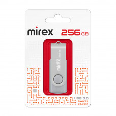 USB 3.0 флэш-накопитель 256 ГБ Mirex SWIVEL SILVER 256GB (ecopack)