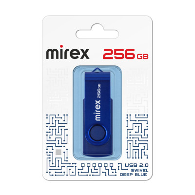 USB флэш-накопитель  256 ГБ  Mirex SWIVEL DEEP BLUE 256GB  (ecopack)