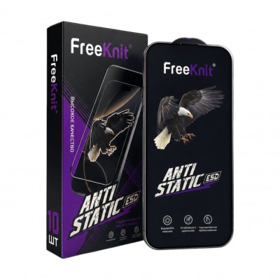Стекло защитное Free Knit iP 16 Pro Max Anti-Static ESD (10/1, техпак)