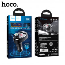 FM-Модулятор Bluetooth/HandsFree HOCO DE24 Black Дисплей Есть. MicroSD. Разъем USB. LED индикатор АКЦИЯ!!! Кратно 3 шт!