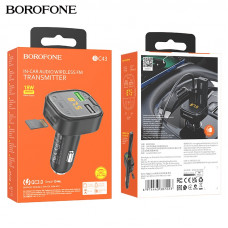 FM-Модулятор BOROFONE BC43 Black. АКЦИЯ!!! Кратно 3 шт!