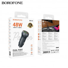 АЗУ-USB-USB-C BOROFONE BZ32BPD30W+QC3.0 18W, Metal Gray АКЦИЯ!!! Кратно 3 шт!
