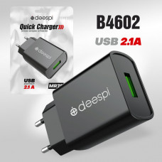 СЗУ-USB DEESPI DS-MR79 5V/2.1A Black АКЦИЯ!!! Кратно 10 шт!