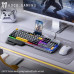 Клавиатура проводная HOCO GM702 gray Black игровая (ENG/RUS) (мембранная; размер: 465х170х35 мм; Длина кабеля: 1,4 метра; раскладка: Hengchangtong HCT-803-AP, количество клавиш: 104/клавиша/раскладка, эффект подсветки: радужная подсветка; 6 клавиш без кон