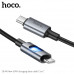 Кабель USB-C/USB-C HOCO U144 Black 1.2м, 3,0А, 60W, нейлон  (зарядка ноутбуков мощностью 60 Вт и мобильных телефонов током 3 А)