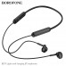 Гарнитура BT для спорта вкладыши BOROFONEBE70 Obsidian black (длина наушников: 85 см; Bluetooth 5.4,4. Емкость АКБ: 130 мАч; Время зарядки: 2 часа, Время работы: 16 часов; Время ожидания: 200 часов)