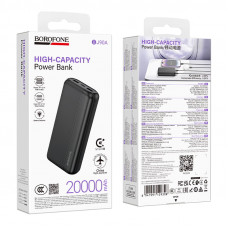 Внешний аккумулятор 20000 mAh Borofone BJ90A Black (CCC) Емкость: 20000 мАч 37 Втч; Номинальная емкость: 10600 мАч  Вход: Micro/Type-C: 5 В/2,1 А Выход: USB1/USB2: 5 В/2,1 А; Общая выходная мощность: 5 В/2,1 А Дисплей: Светодиодный индикатор уровня заряда