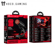 Микрофон настольный для компьютера Hoco L50 Profit Black (Полнонаправленный,  интерфейс USB-C, размер: 104х59х141 мм; Длина кабеля: 150 см  5 см; поддержка отключения звука одним нажатием, совместимость: Настольные компьютеры, ноутбуки)
