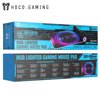 Коврик для мышки тканевый игровой HOCO GM864 (300800мм) Материал: жаккардовая ткань + резина.Технология: обработка краев + термотрансферная печать. Световые эффекты: 13 типов. Размер: 300  800  3 мм; Вес: 430 г. Подходит для: офиса, конференций, игр и дру
