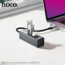 USB HUB 4 порта HOCO HB1C Silver  кабель в оплетке.  Интерфейс: Type-C  USB 3.0 (4 порта). Теоретическая скорость передачи данных: до 5 Гбит/с. Расширение до 4 портов USB с возможностью одновременного использования.