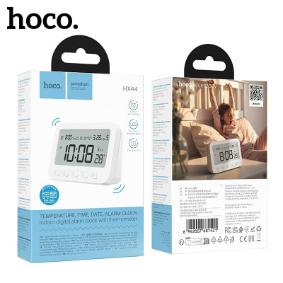 Термометр-гигрометр Hoco HX44 белый Внутри помещения -0 до 50СОтносительная влажность: 10% - 98% (RH) Наличие данных о максимальной и минимальной температуре и влажности в памяти Часы, будильник   Подсветка
Питание 2ААА ( в комплекте)  Настольные.