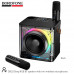 Портативная колонка Borofone DR23 Black BT v5.4, время работы до 4 часов, Поддержка режимов воспроизведения BT, FM, TF, USB, AUX, 2 беспроводных микрафона.