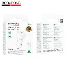 АЗУ-USB Type-C BOROFONE BZ34 1м, QC3.0 18W, White АКЦИЯ!!! КРАТНО 5 шт!!!